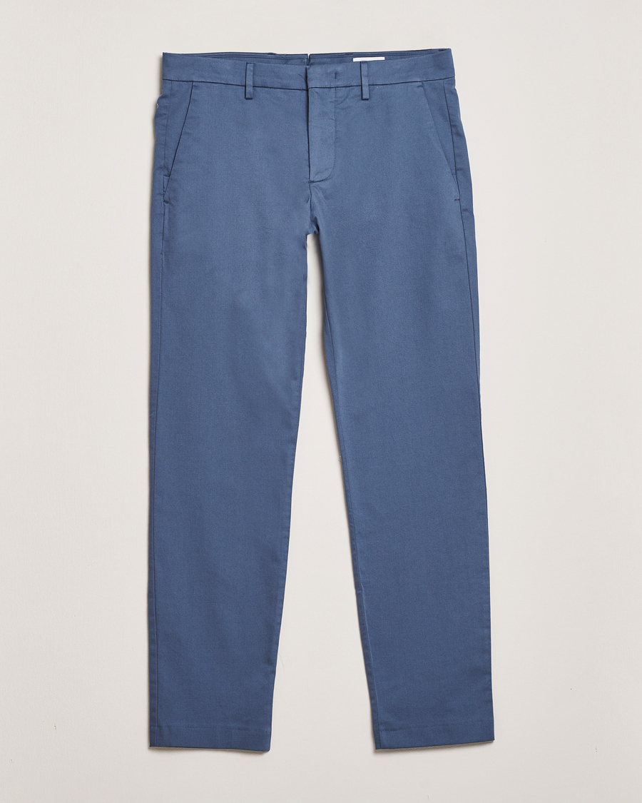 Herre | Bukser | NN07 | Theo Regular Fit Stretch Chinos Bering Blue