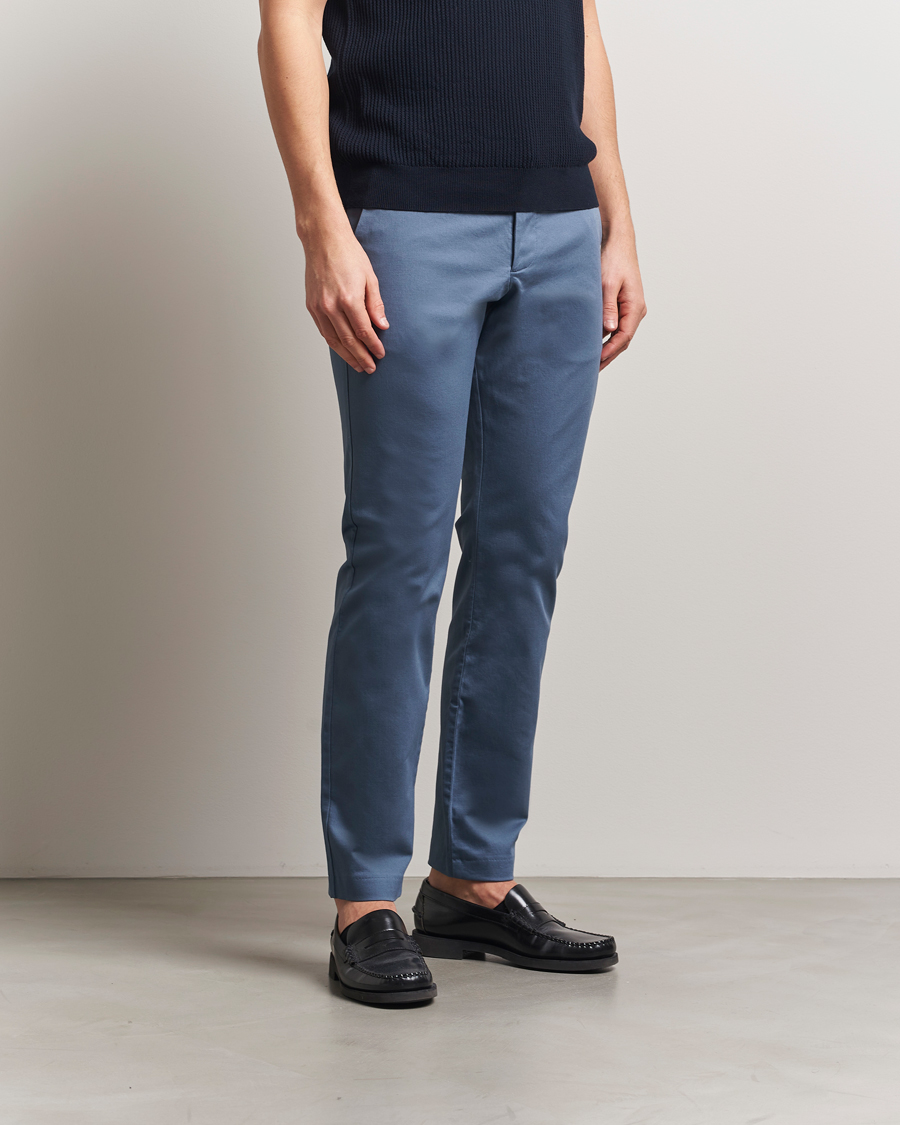 Herre | Bukser | NN07 | Theo Regular Fit Stretch Chinos Bering Blue