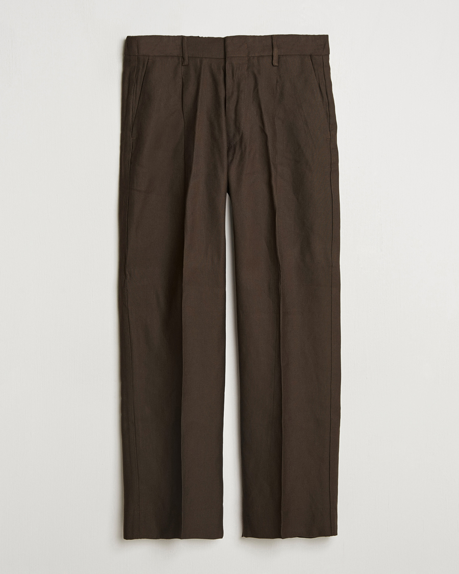 Herre | Bukser | NN07 | Kay Linen/Viscose Drawstring Trousers Demitasse Brown