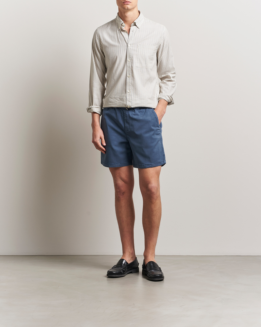 Herre | Shorts | NN07 | Gregor Drawstring Shorts Bering Blue
