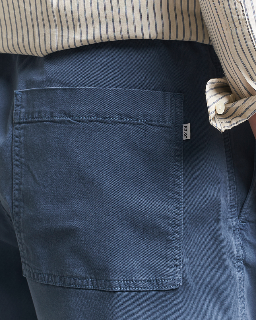 Herre | Shorts | NN07 | Gregor Drawstring Shorts Bering Blue