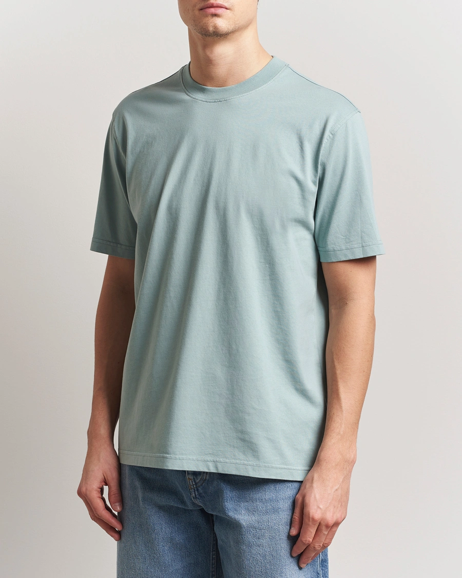 Herre | T-Shirts | NN07 | Adam Pima Crew Neck T-Shirt Steely Blue