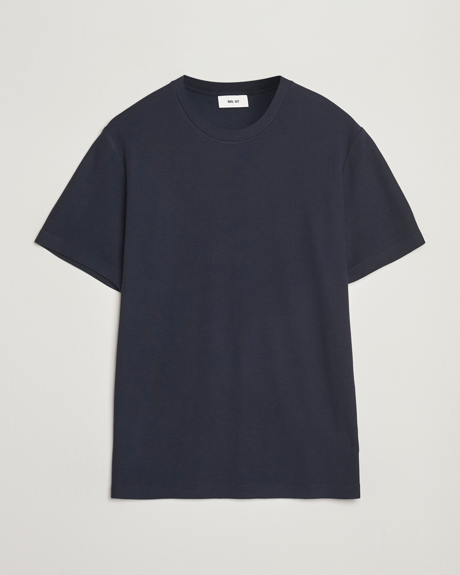 Herre | T-Shirts | NN07 | Clive Crew Neck T-Shirt Navy Blue