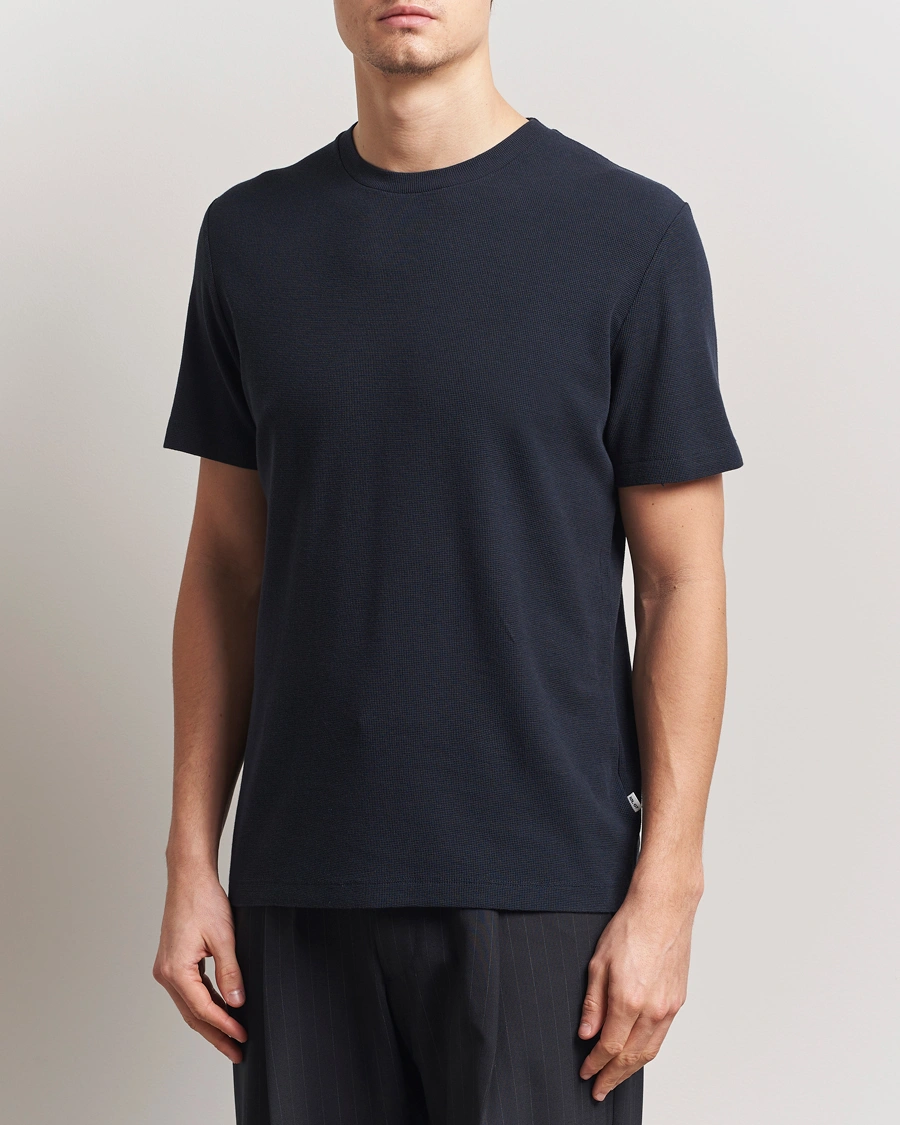 Herre | T-Shirts | NN07 | Clive Crew Neck T-Shirt Navy Blue