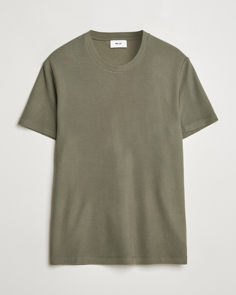 Herre | T-Shirts | NN07 | Clive Crew Neck T-Shirt Capers Green