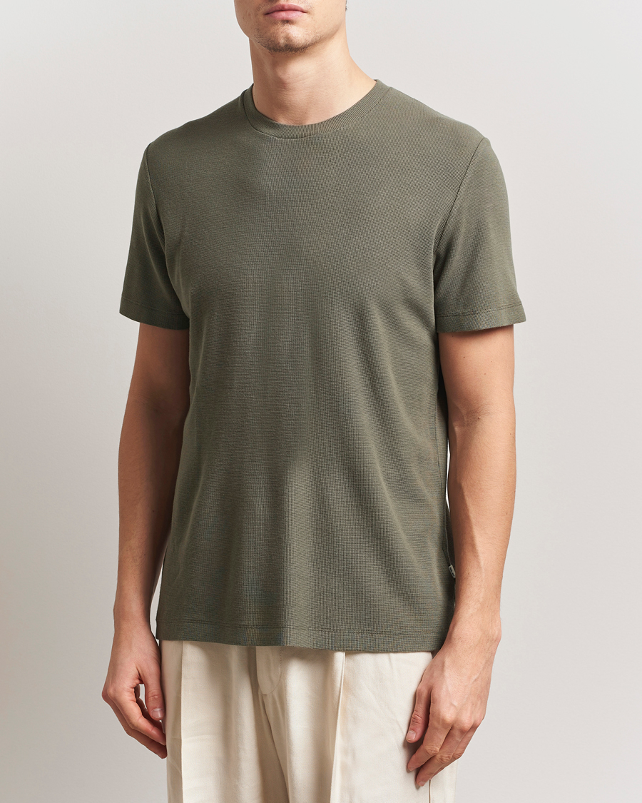 Herre | T-Shirts | NN07 | Clive Crew Neck T-Shirt Capers Green