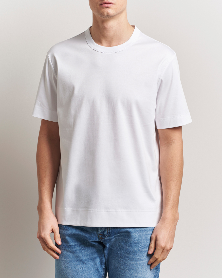 Herre | T-Shirts | NN07 | Pedro Mercerized Crew Neck T-Shirt White