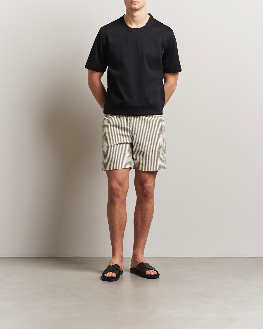 Herre | T-Shirts | NN07 | Pedro Mercerized Crew Neck T-Shirt Black