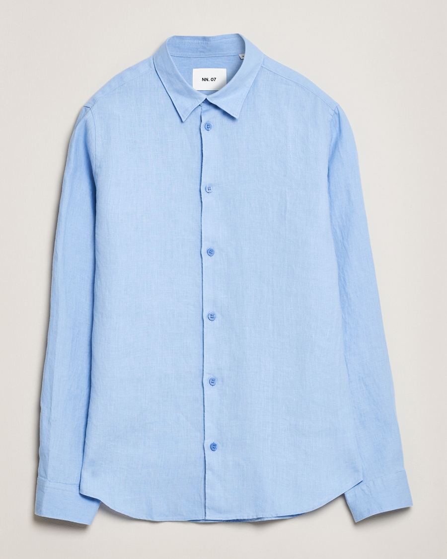 Herre | Skjorter | NN07 | Enzo Linen Shirt Cerulan Blue