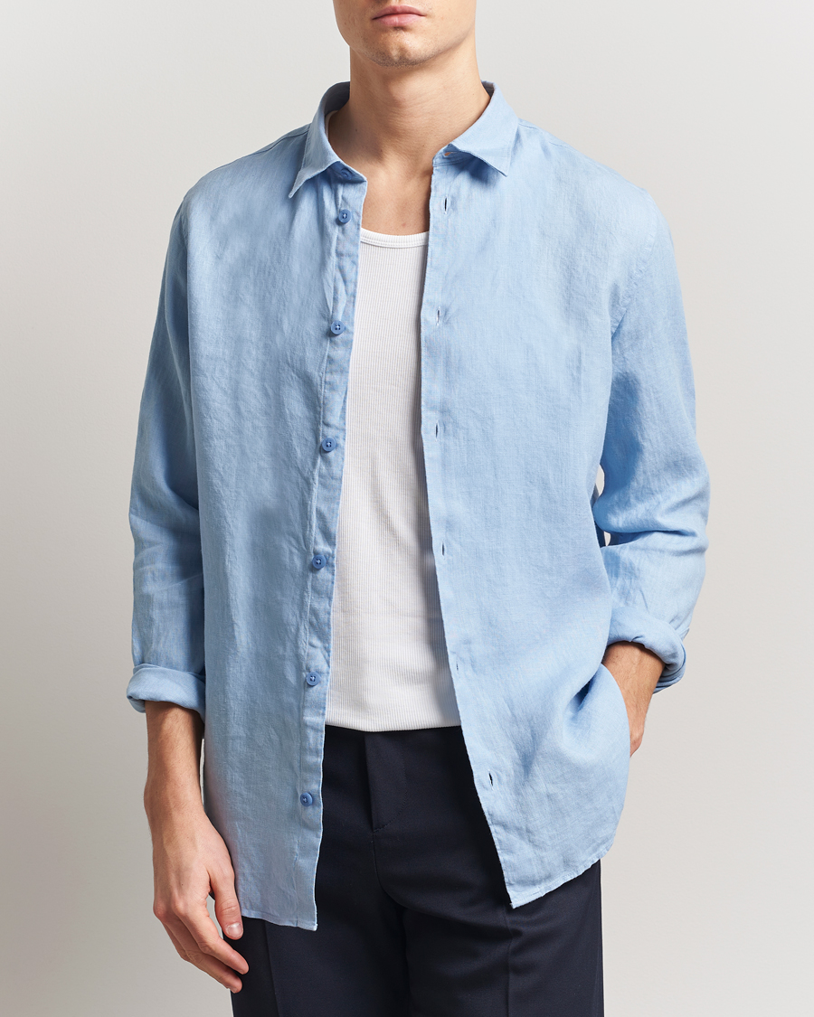 Herre | Skjorter | NN07 | Enzo Linen Shirt Cerulan Blue
