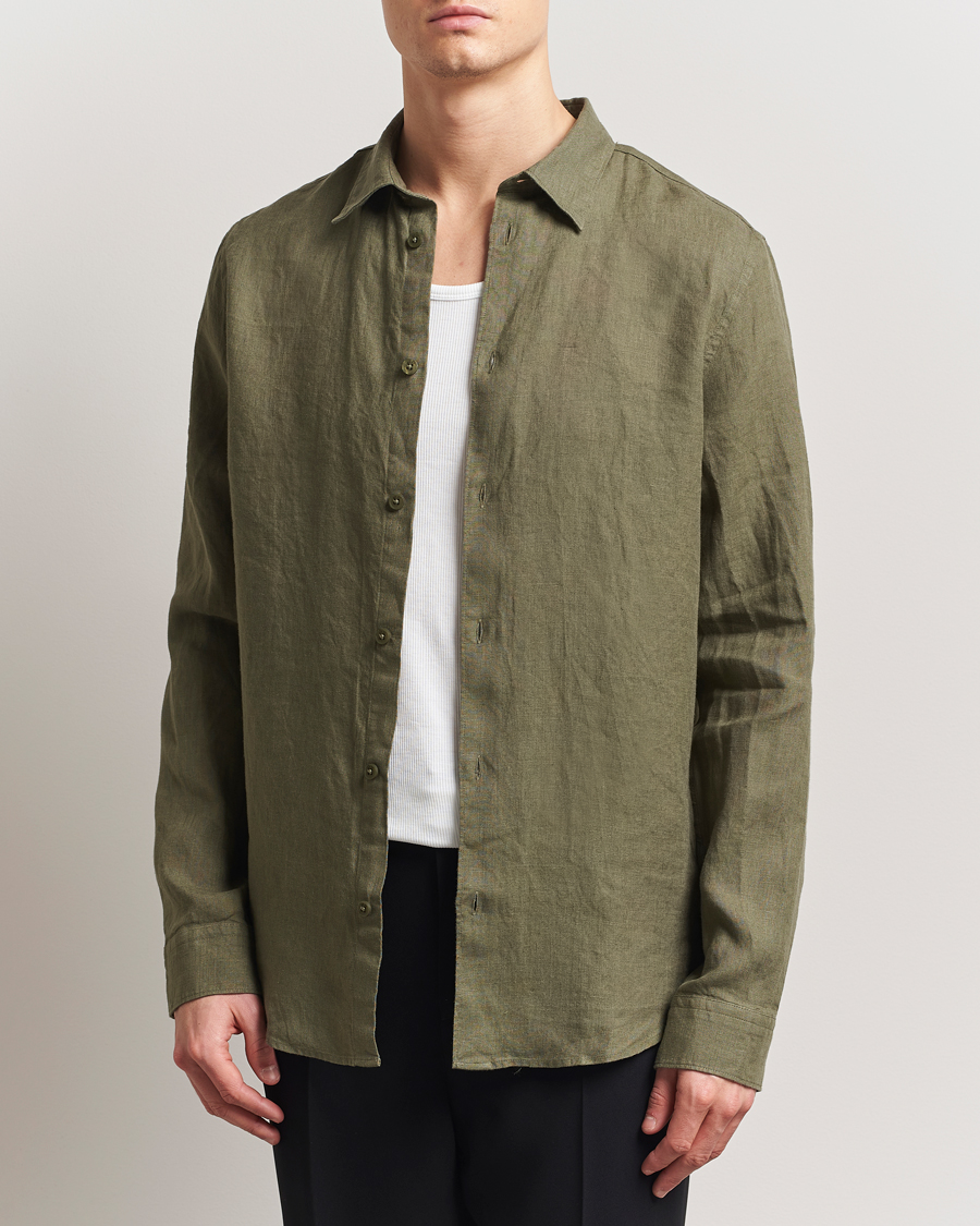 Herre | Skjorter | NN07 | Enzo Linen Shirt Capers Green