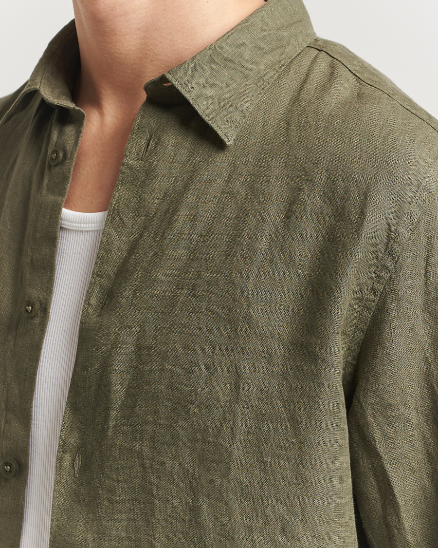 Herre | Skjorter | NN07 | Enzo Linen Shirt Capers Green