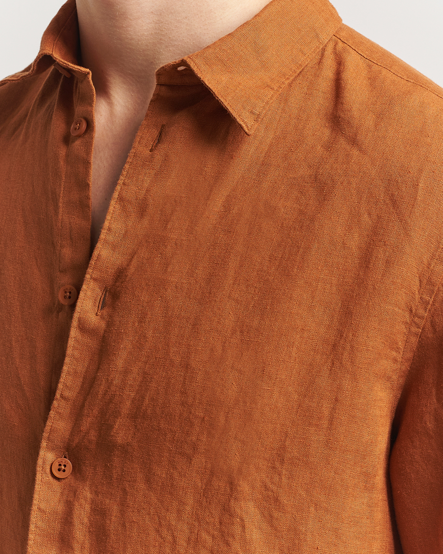 Herre | Skjorter | NN07 | Enzo Linen Shirt Caramel