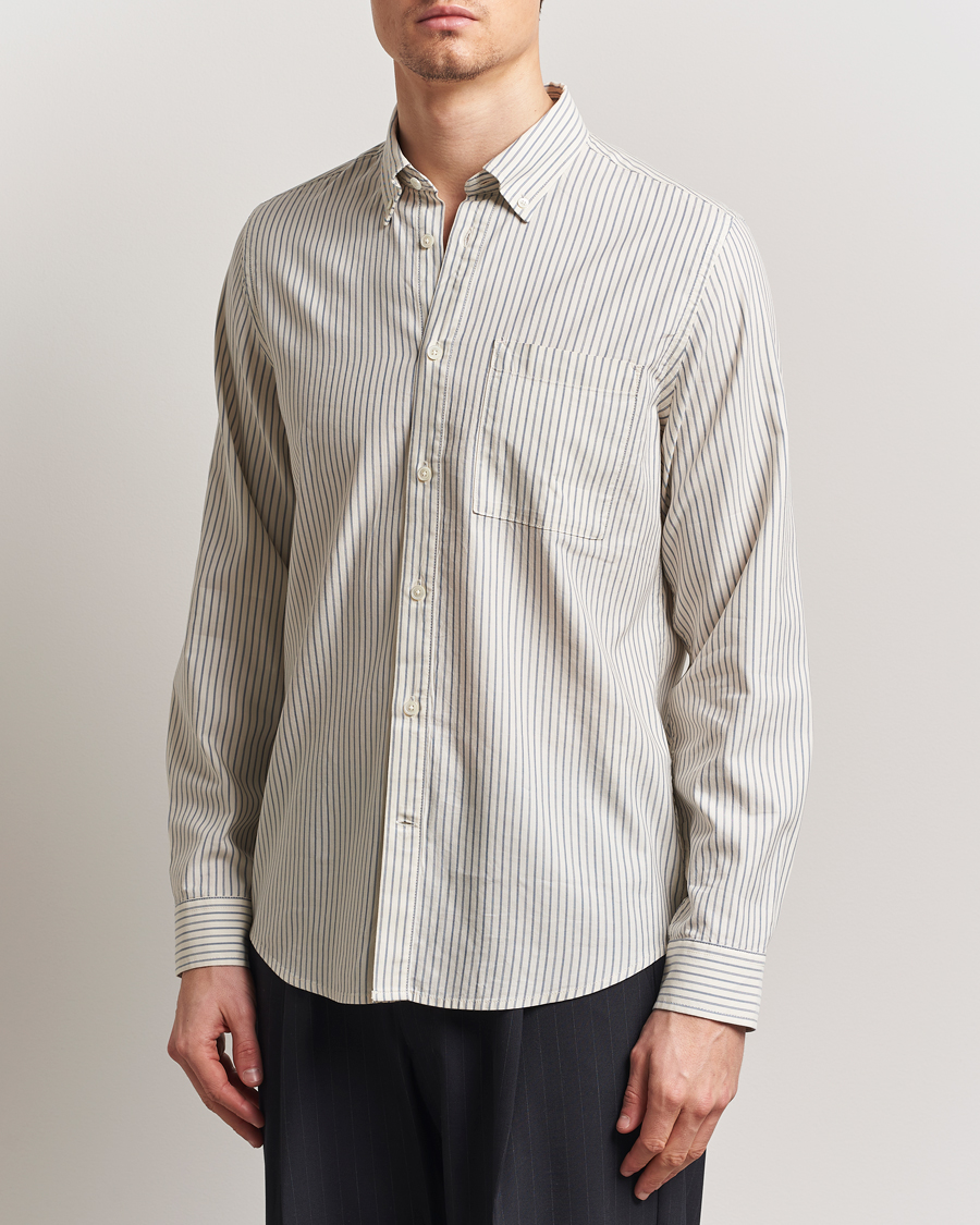 Herre | Skjorter | NN07 | Arne Tencel Shirt Sea Stripe