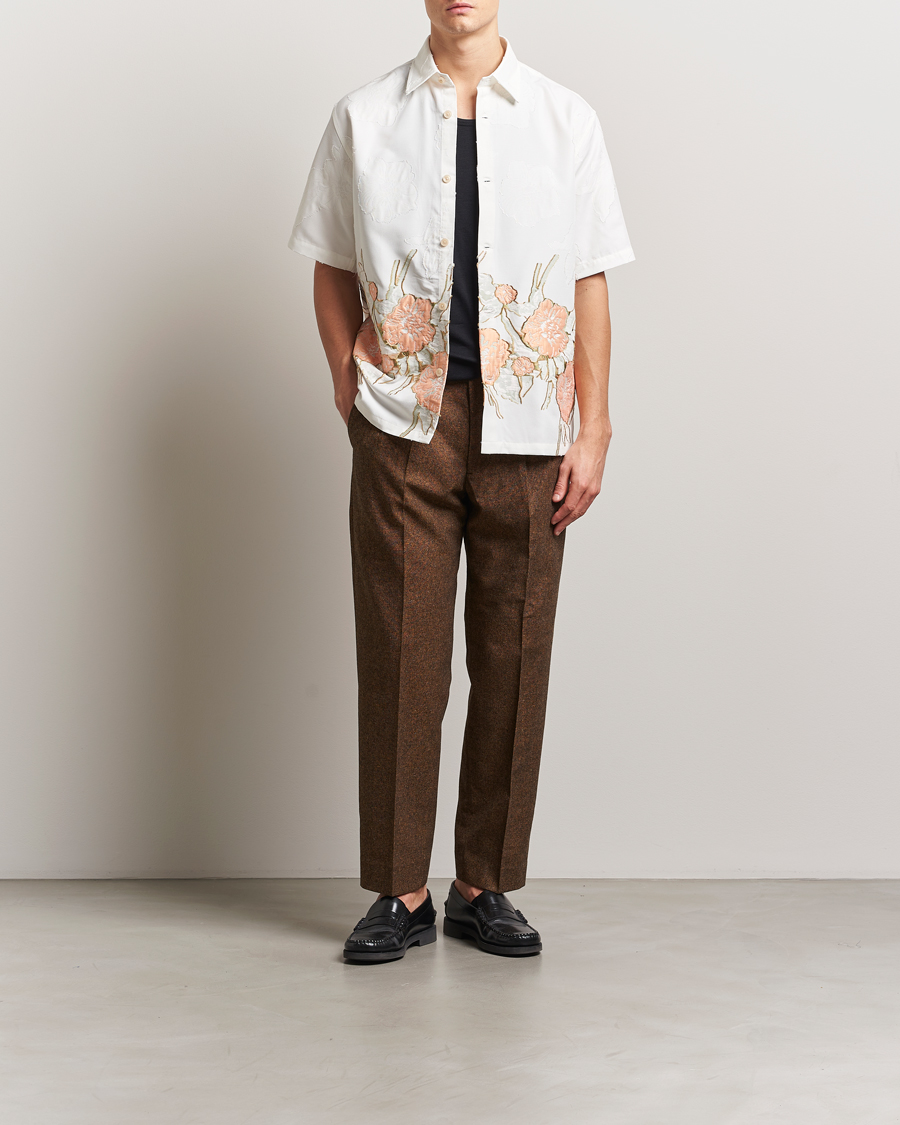 Herre | Skjorter | NN07 | Freddy Flower Short Sleeve Shirt White Multi