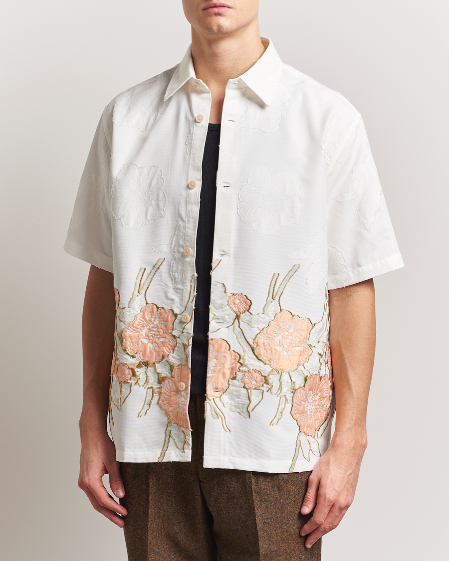 Herre | Skjorter | NN07 | Freddy Flower Short Sleeve Shirt White Multi