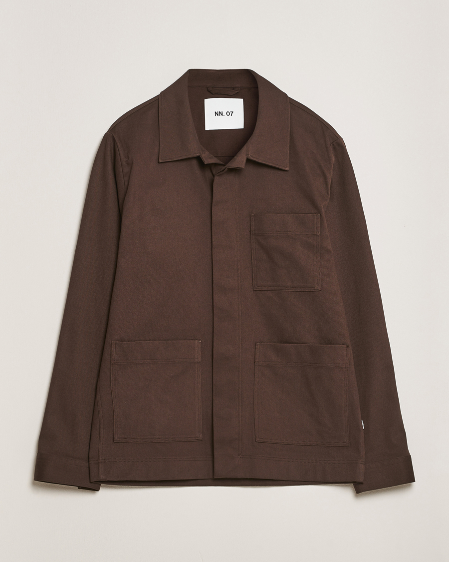 Herre | Skjorter | NN07 | Olav Pocket Overshirt Demitasse Brown