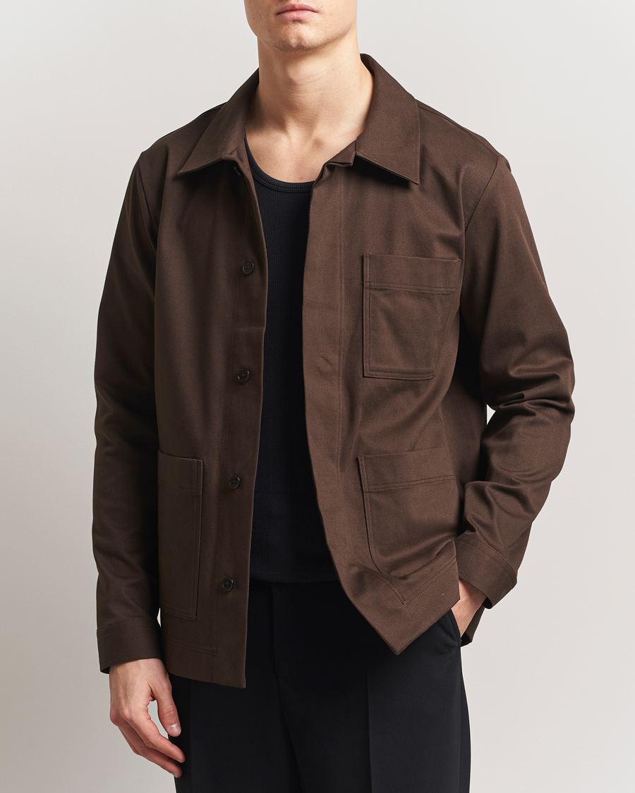 Herre | Skjorter | NN07 | Olav Pocket Overshirt Demitasse Brown