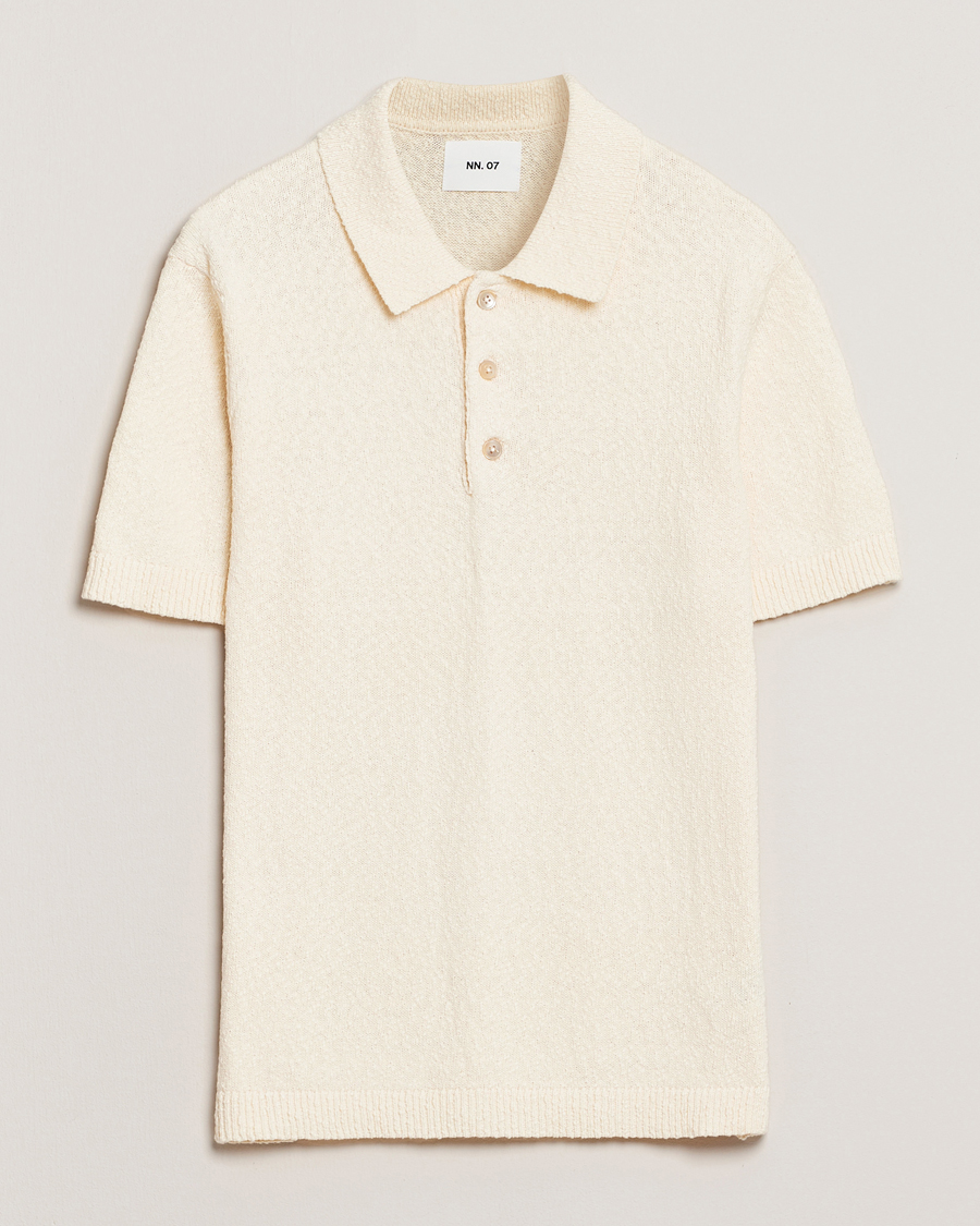 Herre | Pikéer | NN07 | Randy Knitted Polo Ecru