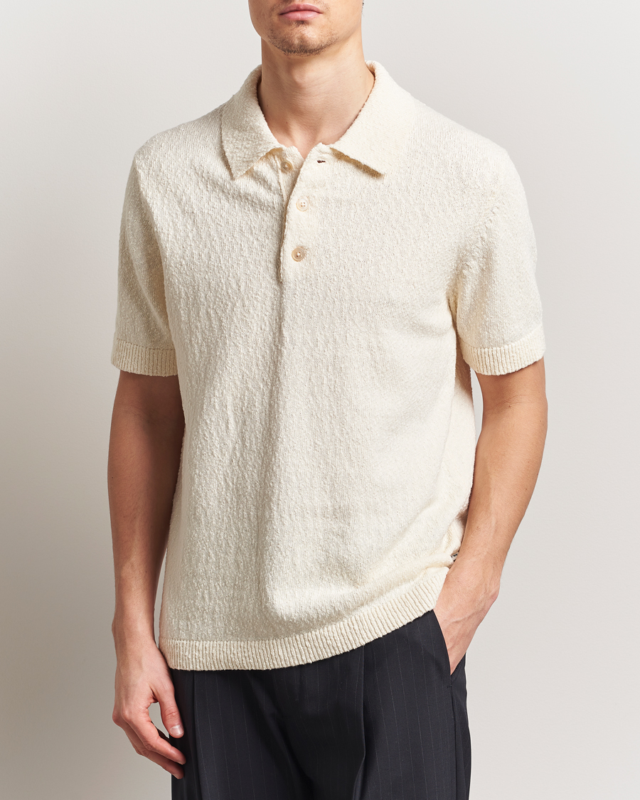 Herre | Pikéer | NN07 | Randy Knitted Polo Ecru