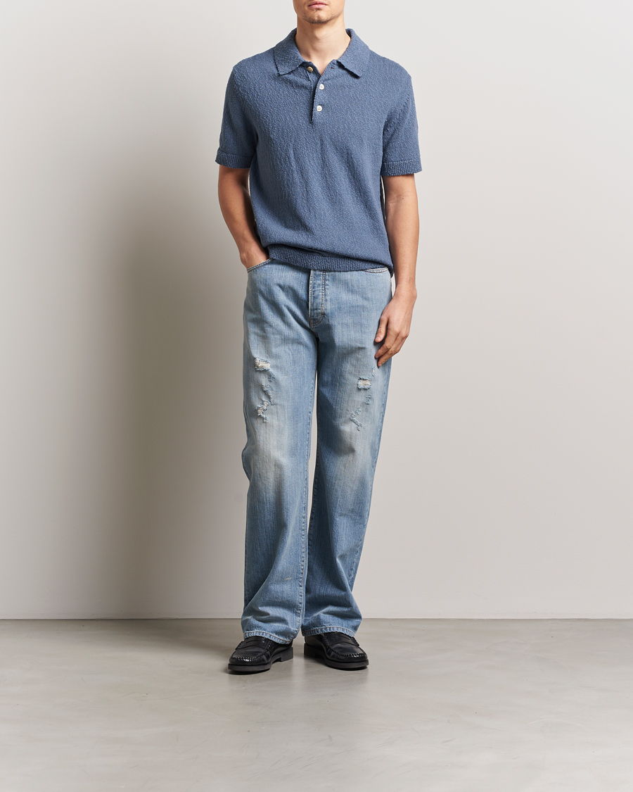 Herre | Pikéer | NN07 | Randy Knitted Polo Bering Blue