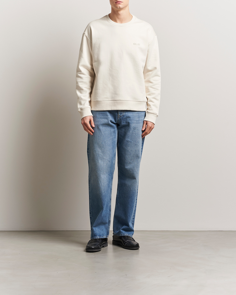 Herre | Gensere | NN07 | David Crew Neck Sweatshirt Ivory
