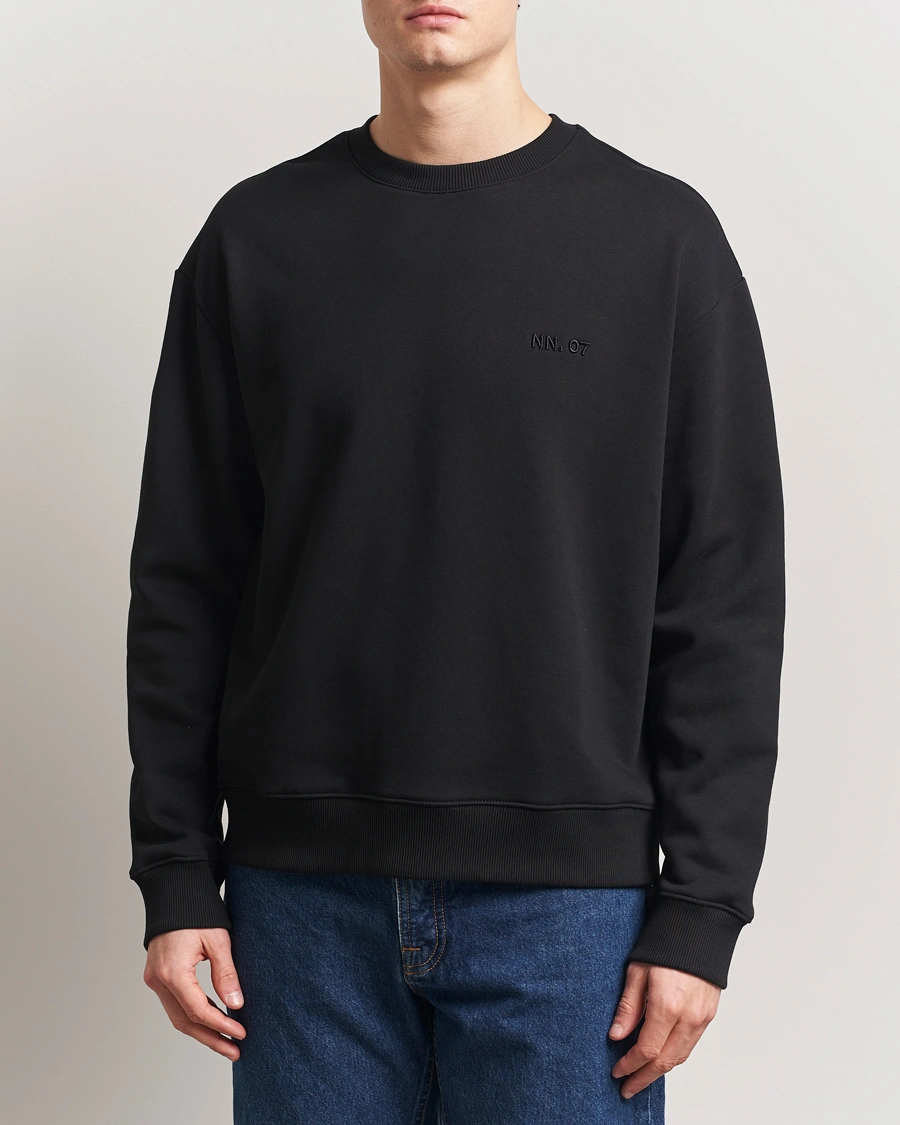Herre | Gensere | NN07 | David Crew Neck Sweatshirt Black