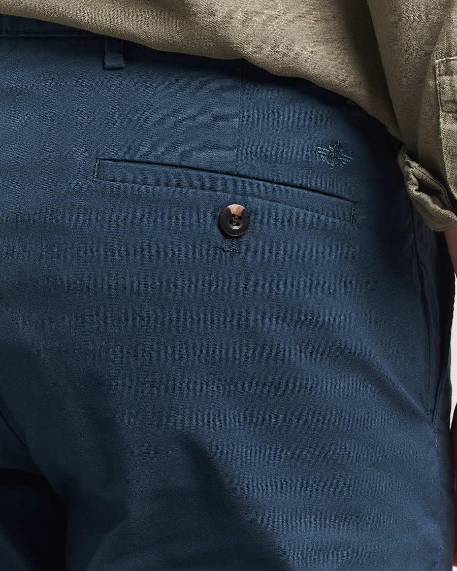 Herre | Bukser | Dockers | Crafted Khaki Slim Cotton/Linen Chino Stratified Sea