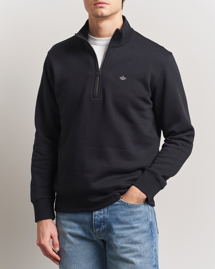 Herre | Gensere | Dockers | Quarter Zip Fleece Black