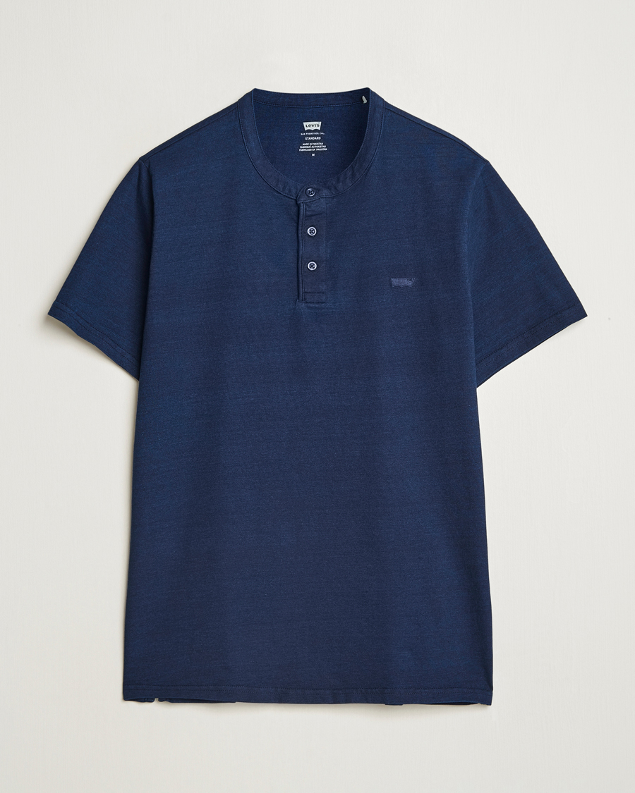 Herre | T-Shirts | Levi's | Short Sleeve Henley Dark Indigo