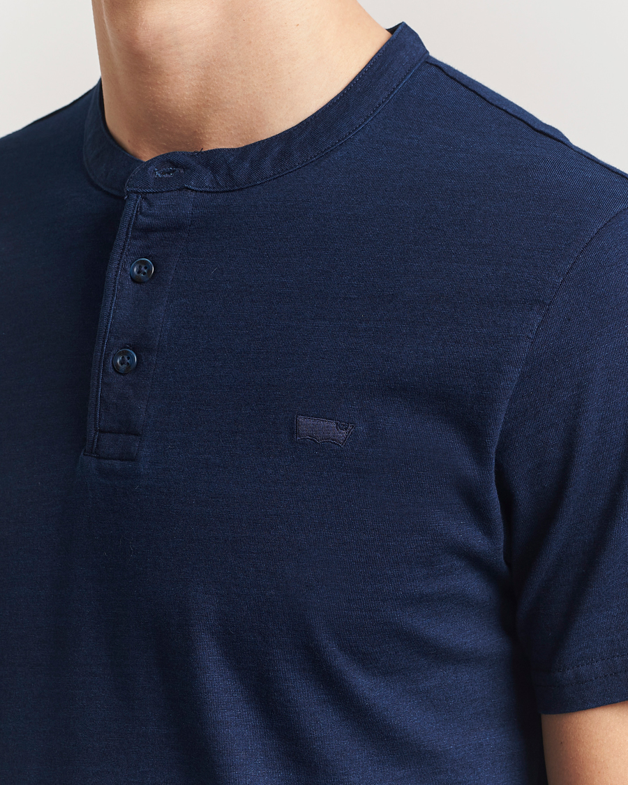 Herre | T-Shirts | Levi's | Short Sleeve Henley Dark Indigo