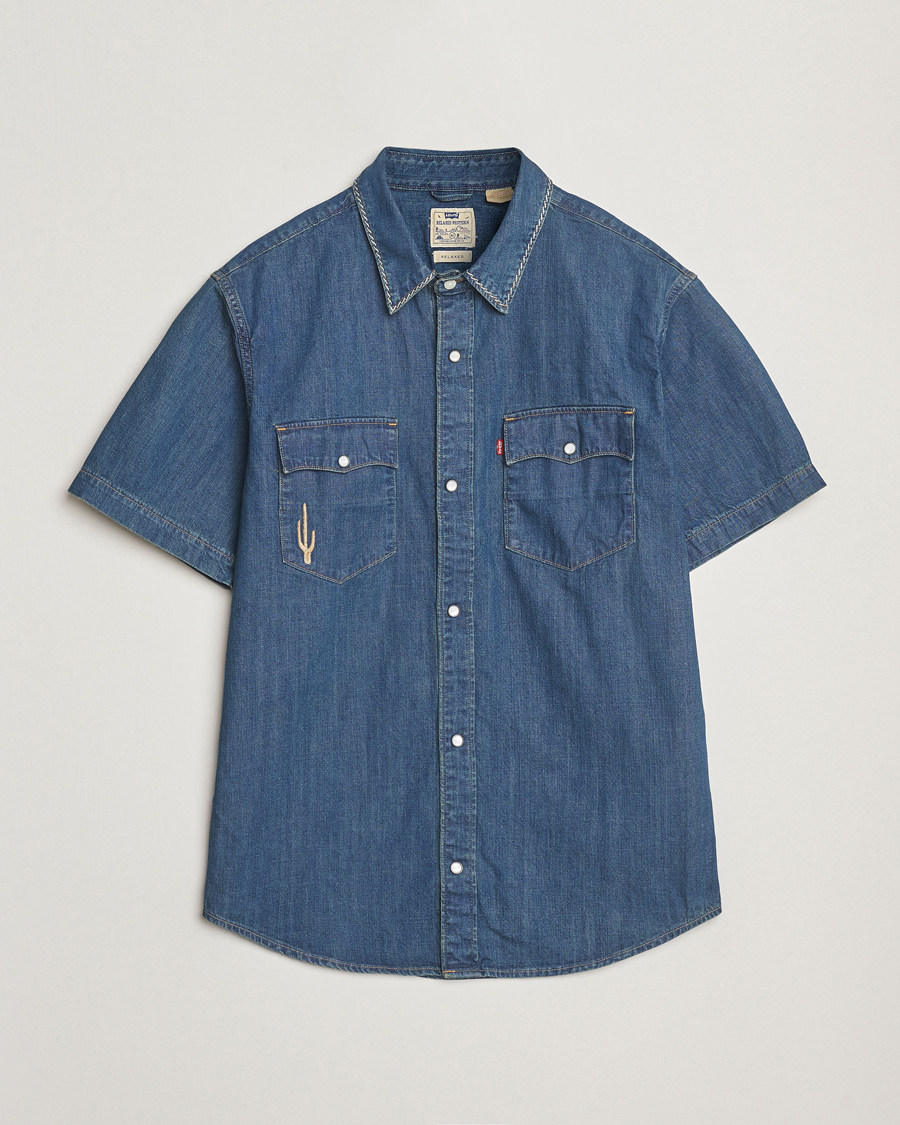 Herre | Skjorter | Levi's | Relaxed Fit Short Sleeve Western Shirt Dark Blue
