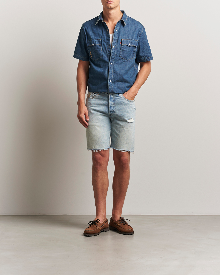 Herre | Skjorter | Levi's | Relaxed Fit Short Sleeve Western Shirt Dark Blue