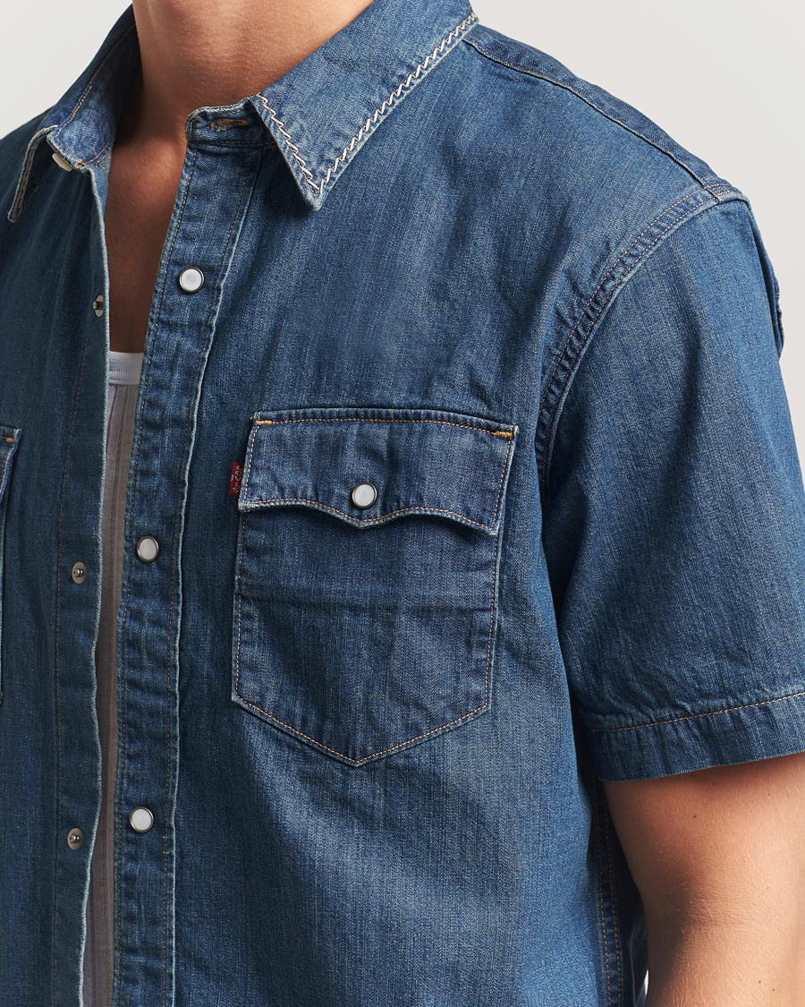 Herre | Skjorter | Levi's | Relaxed Fit Short Sleeve Western Shirt Dark Blue