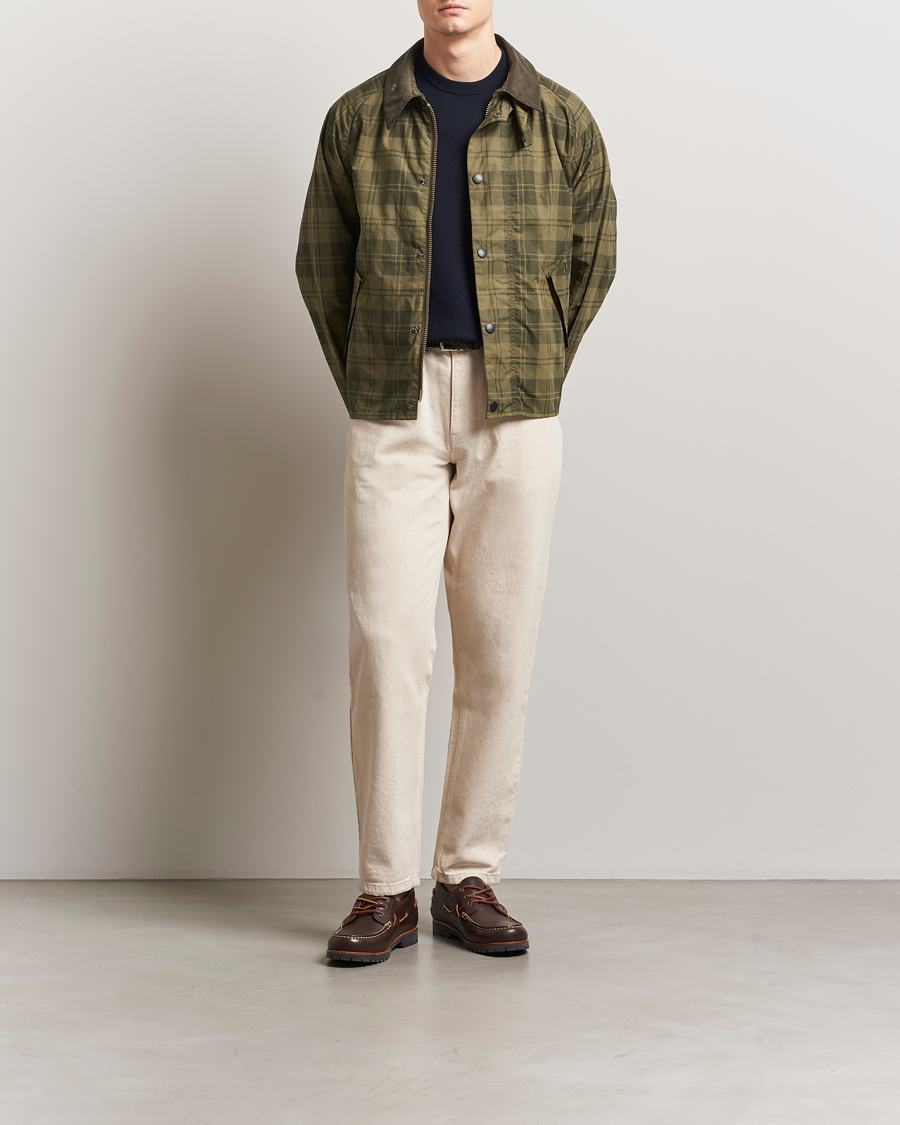 Herre | Jakker | Barbour Heritage | Transport Check Cotton Casual Jacket Olive