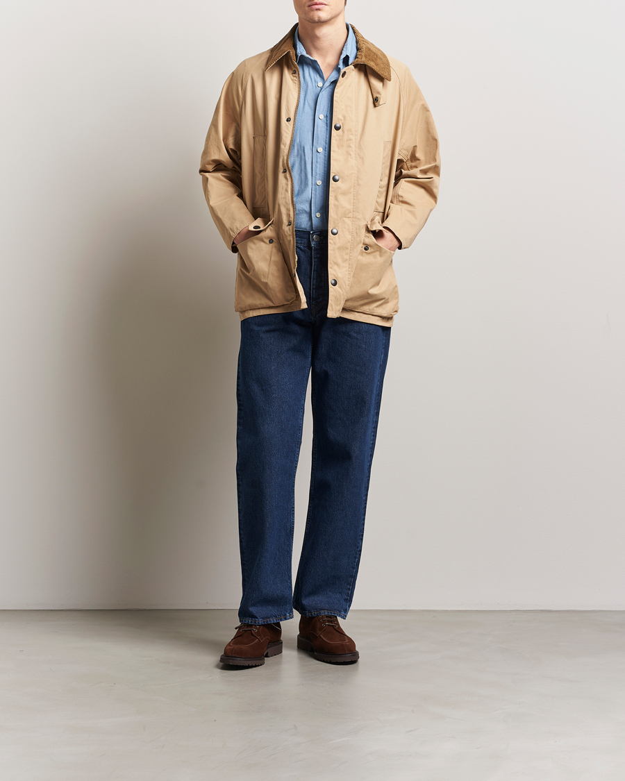 Herre | Jakker | Barbour Heritage | Oversized Peached Bedale Jacket Stone
