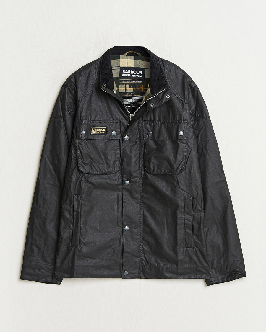 Herre | Jakker | Barbour International | Merton Waxed Jacket Black
