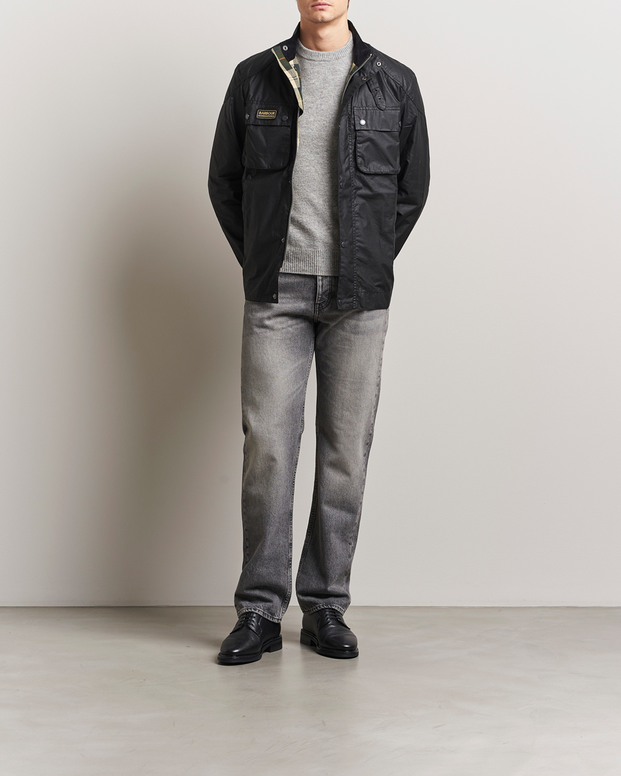 Herre | Jakker | Barbour International | Merton Waxed Jacket Black