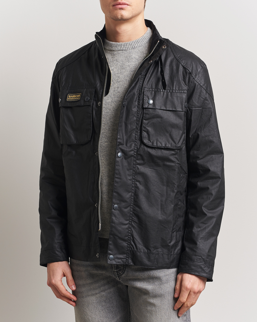 Herre | Jakker | Barbour International | Merton Waxed Jacket Black