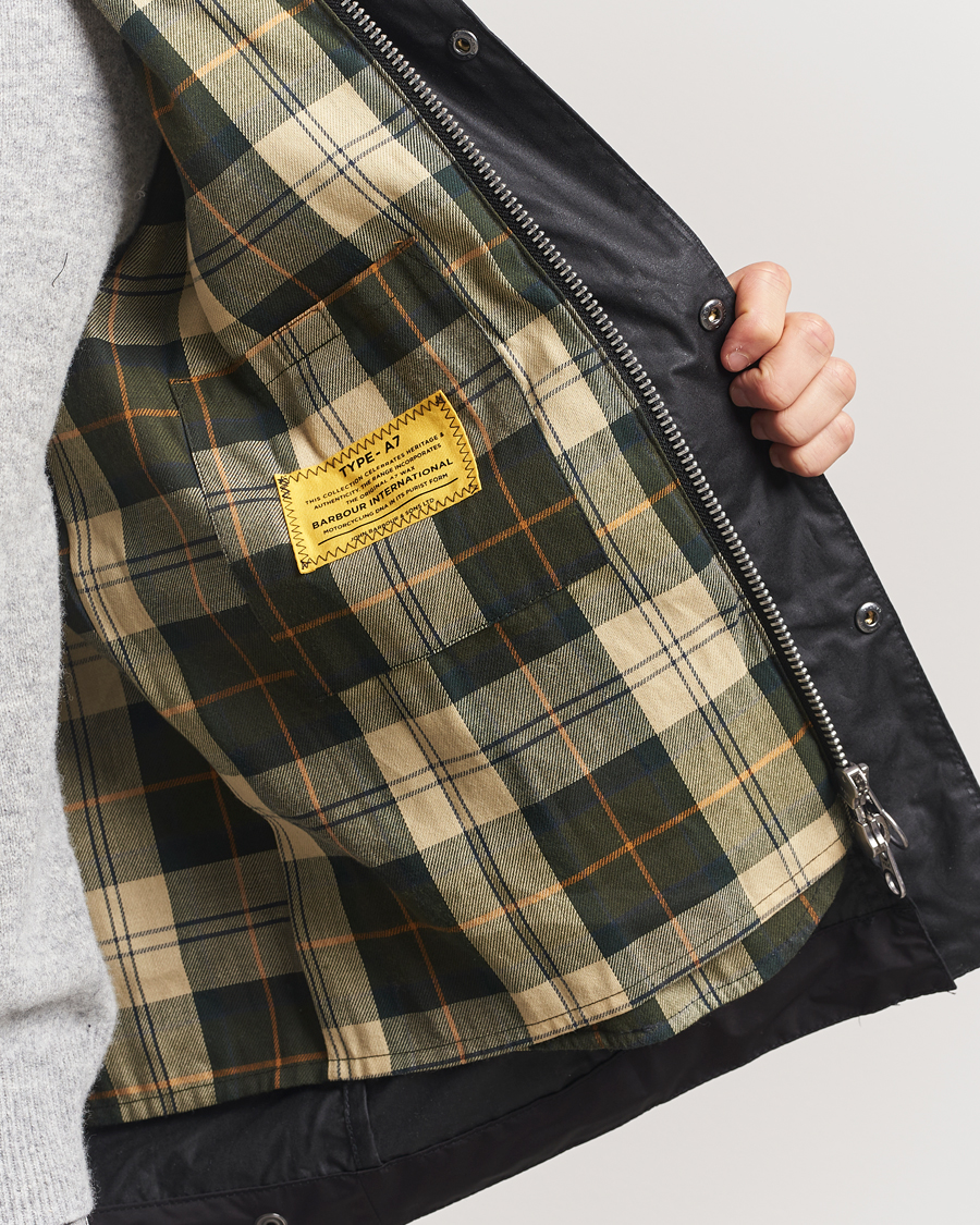 Herre | Jakker | Barbour International | Merton Waxed Jacket Black