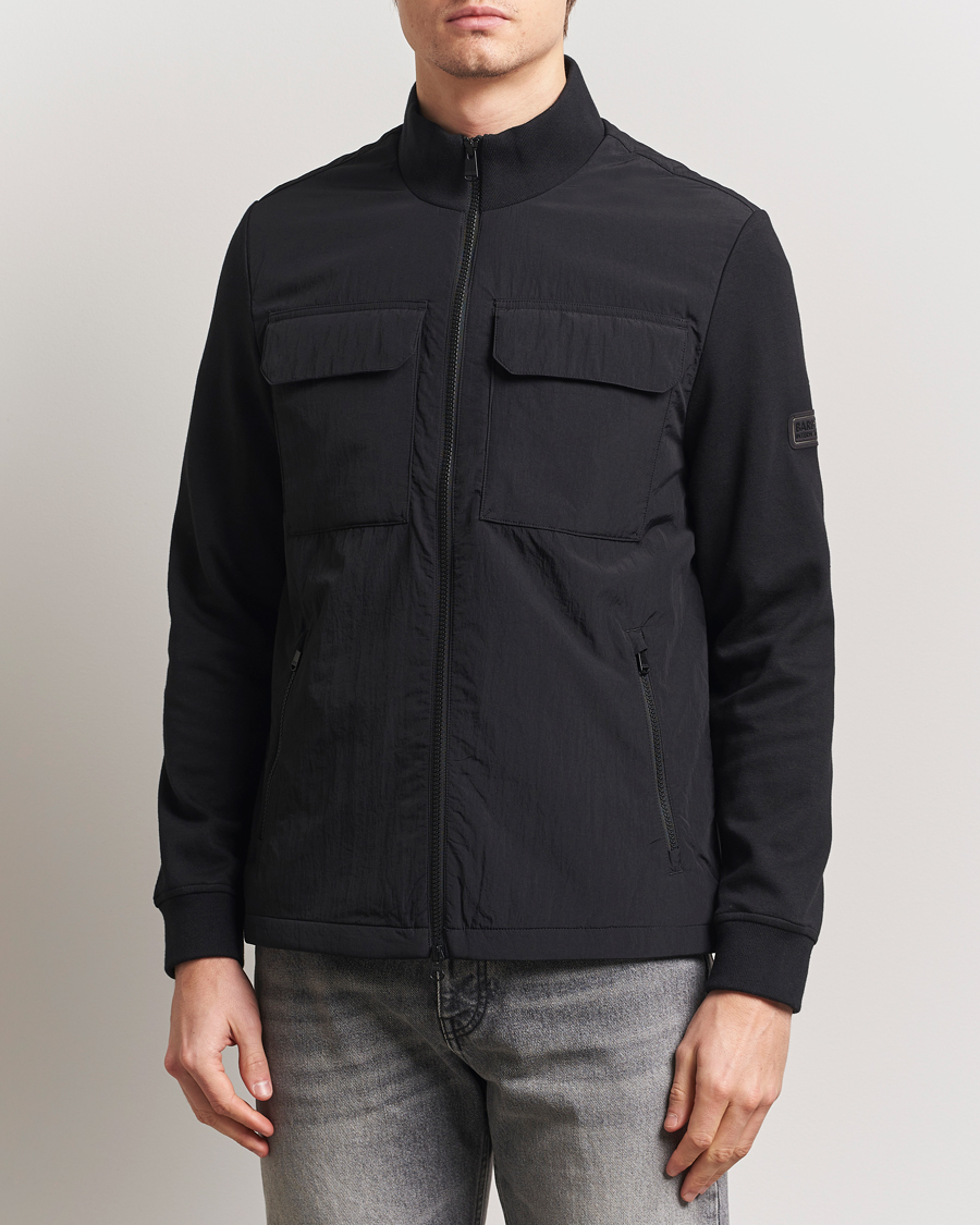 Herre | Gensere | Barbour International | Ethan Funnel Neck Hybrid Sweat Black