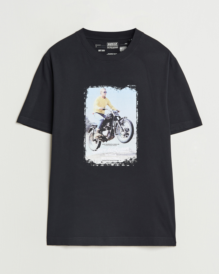 Herre | T-Shirts | Barbour International | Coster Steve McQueen T-Shirt Black