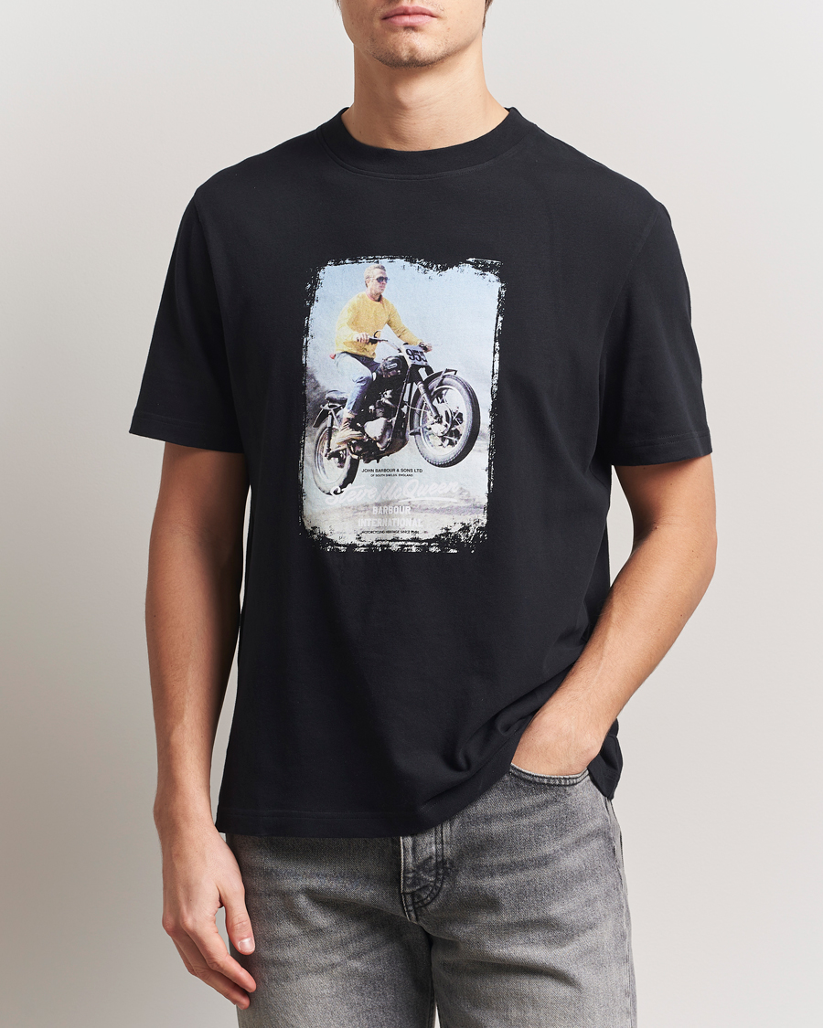 Herre | T-Shirts | Barbour International | Coster Steve McQueen T-Shirt Black
