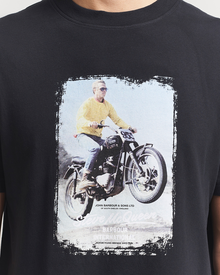 Herre | T-Shirts | Barbour International | Coster Steve McQueen T-Shirt Black