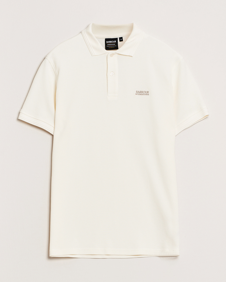 Herre | Pikéer | Barbour International | Charlie Textured Polo Whisper White