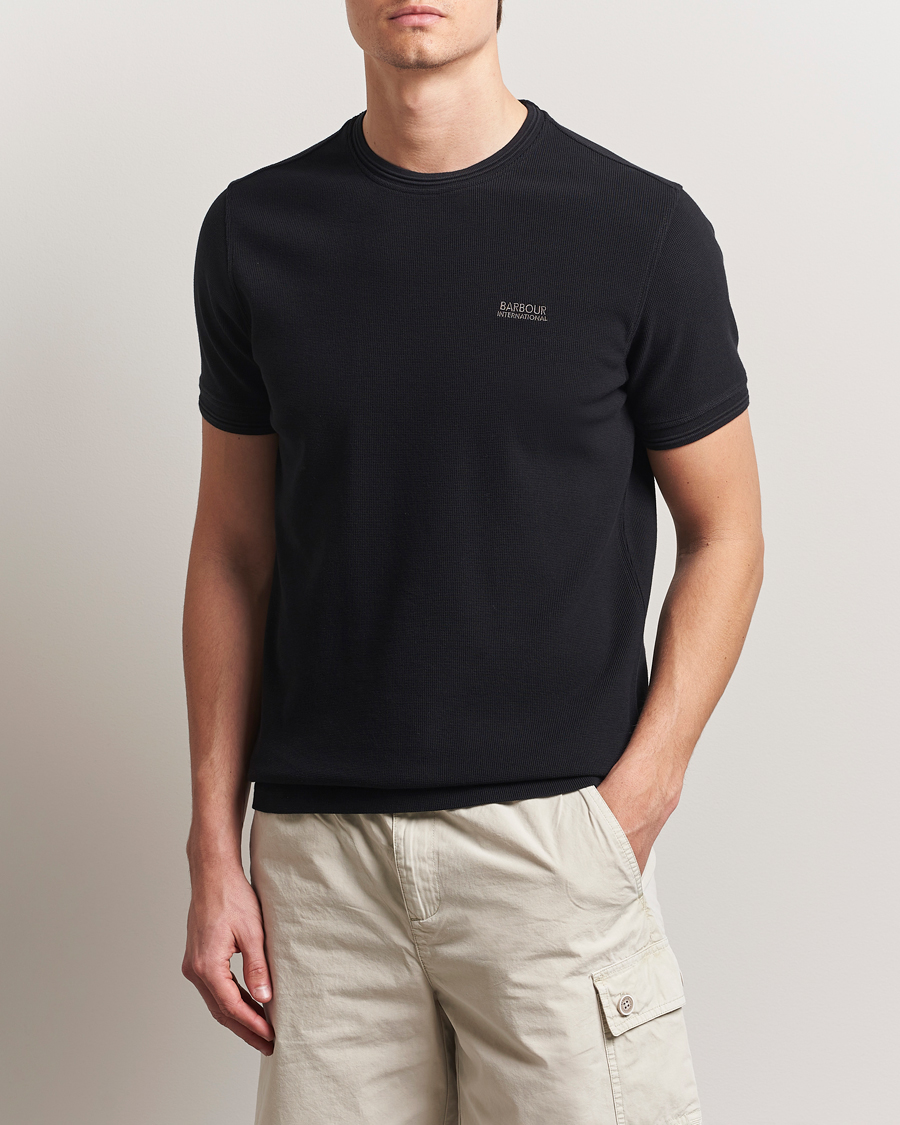 Herre | T-Shirts | Barbour International | Charlie Textured T-Shirt Black