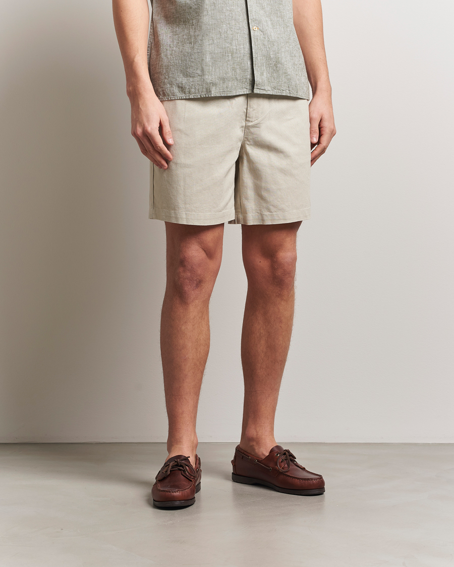 Herre | Shorts | Barbour Lifestyle | Cotton/Linen Relaxed Shorts Mist