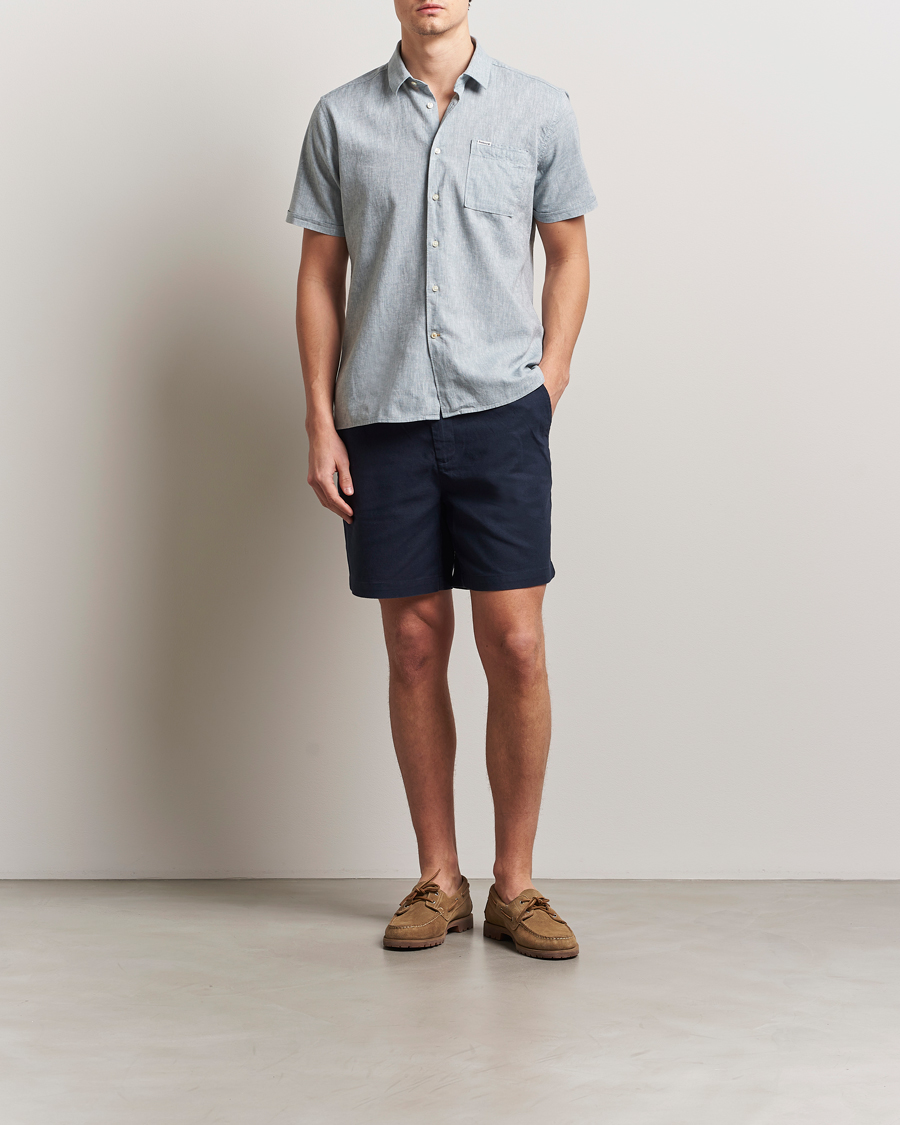 Herre | Shorts | Barbour Lifestyle | Cotton/Linen Relaxed Shorts Navy