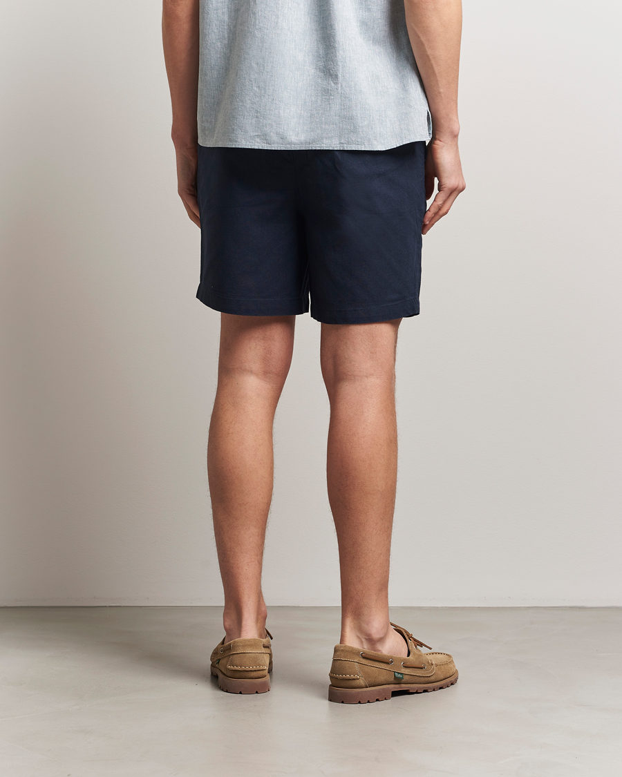 Herre | Shorts | Barbour Lifestyle | Cotton/Linen Relaxed Shorts Navy
