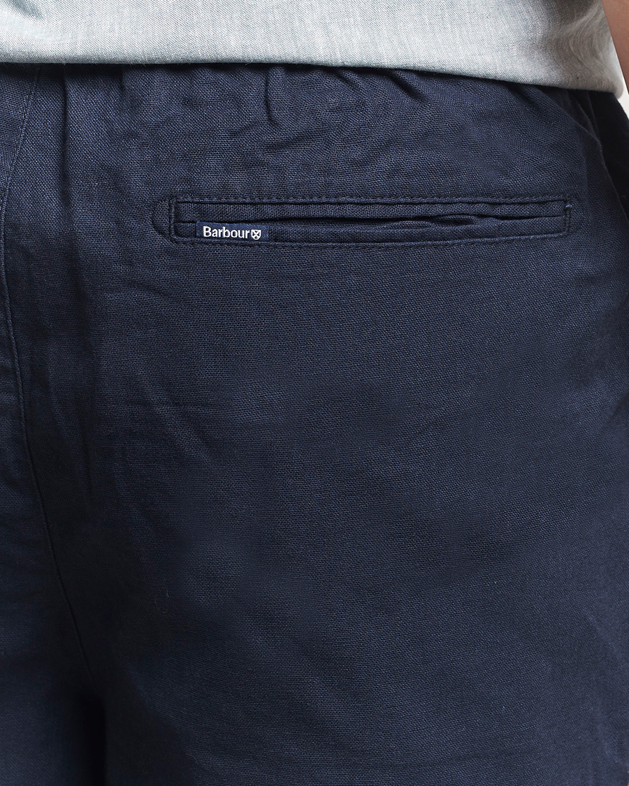 Herre | Shorts | Barbour Lifestyle | Cotton/Linen Relaxed Shorts Navy